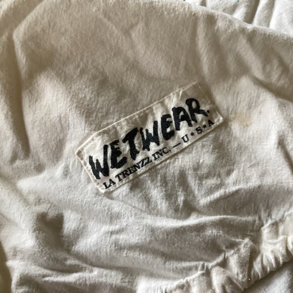 VTG 90s Mermaid Sail Naked TRENZZ Preservation Historical Boating Hooded Shirt - Picture 4 of 7